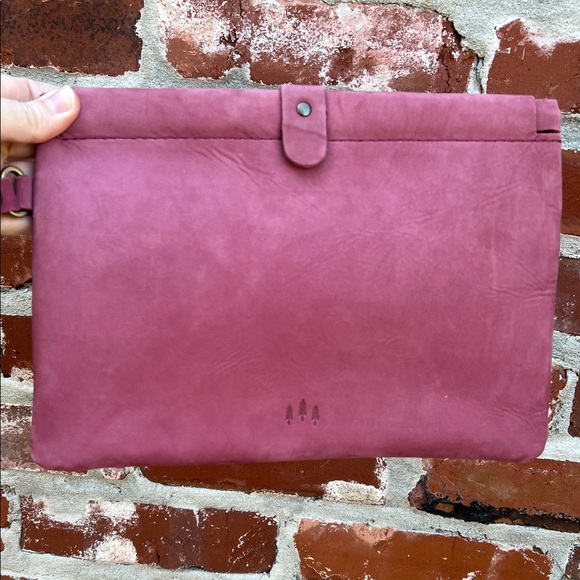 Portland Leather Goods Famed Framed Clutch in Foxglove - Picture 2 of 11